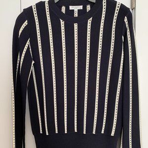 NWT Equipment Navy & Cream Striped Sweater